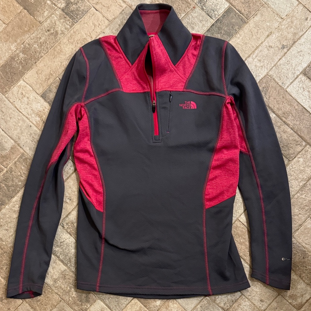 The North Face Black and pink Half-Zip Top